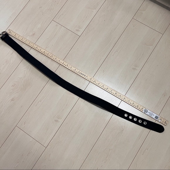 Coach Monogram Canvas and Leather Belt Black Sz Medium - Picture 5 of 6